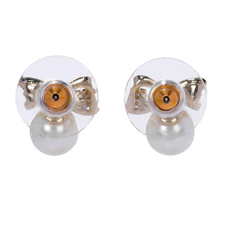 Thumbnail 2: KATE SPADE Gold Pave Bow Pearl Stud Earrings 