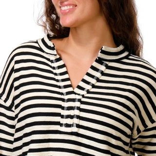 Thumbnail 3: Blu Pepper Junior's Long Sleeve Striped Henley Top 