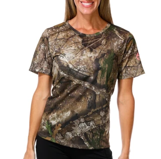 Thumbnail 1: Realtree Women's Short Sleeve Camo Crew Neck Top 