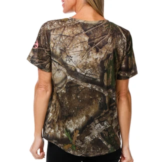 Thumbnail 2: Realtree Women's Short Sleeve Camo Crew Neck Top 