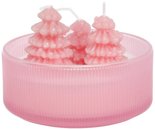 Thumbnail 2: Western brook 10 OZ Vanilla Cherry 3D Christmas Trees Candle  