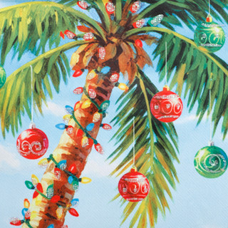 Thumbnail 2: Creekside Tropical Christmas Glitter Garden Flag  