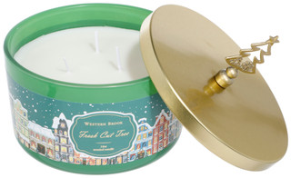 Thumbnail 1: Western brook 14 OZ 3 Wick Balsam Fir Tree Topper Christmas Candle  