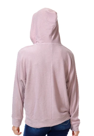 Thumbnail 2: BOBEAU Women's Ribbed Hoodie 