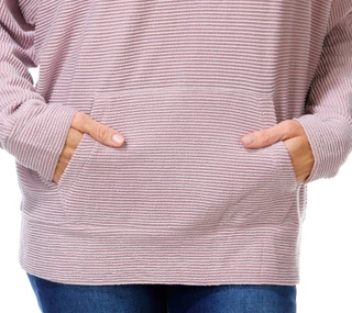 Thumbnail 3: BOBEAU Women's Ribbed Hoodie 