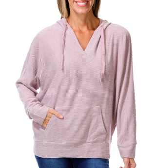 Thumbnail 1: BOBEAU Women's Ribbed Hoodie 