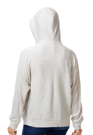 Thumbnail 2: BOBEAU Women's Ribbed Hoodie 