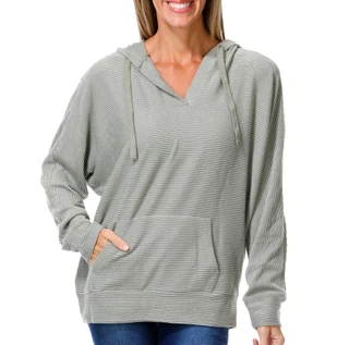 Thumbnail 1: BOBEAU Women's Ribbed Hoodie 