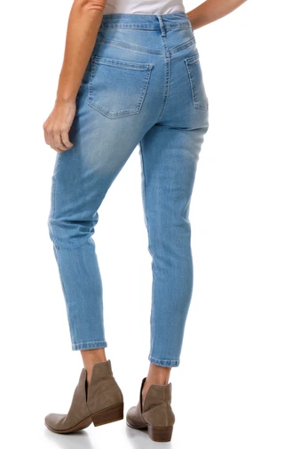 Thumbnail 2: Express Women's Mid-Rise  Hyper Stretch Skinny Jeans 