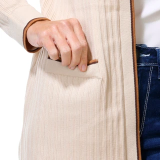 Thumbnail 3: RIO & RIAN Women's Long Sleeve Open Front Ribbed Cardigan  