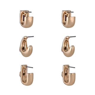 Thumbnail 2: BADGLEY MISCHKA 3-Piece Chunky Earring Set 