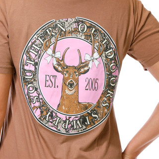 Thumbnail 3: SIMPLY SOUTHERN Junior's Short Sleeve Deer Graphic Crew Neck Tee 
