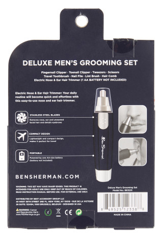 Thumbnail 3: Ben Sherman Men's Deluxe Grooming Kit with Tan Travel Case - 10 Piece 
