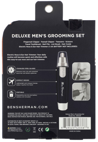 Thumbnail 4: Ben Sherman Men's Deluxe Grooming Kit with Tan Travel Case - 10 Piece 