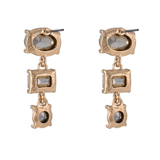 Thumbnail 2: BADGLEY MISCHKA Three Stone Gradual Drop Earrings 