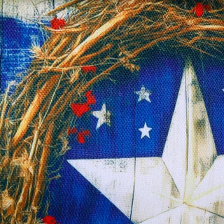 Thumbnail 2: Carson Home Accents Americana Burlap Welcome Star Garden Flag 