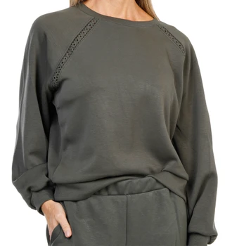 Thumbnail 3: Tahari Women's 2 Pc Raglan Crew Neck Pullover Pant Set 