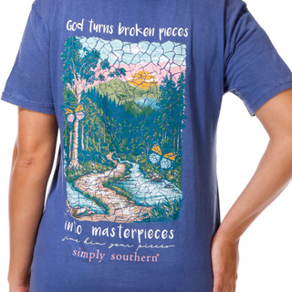 Thumbnail 3: SIMPLY SOUTHERN Junior's Short Sleeve Mountain Graphic Tee 