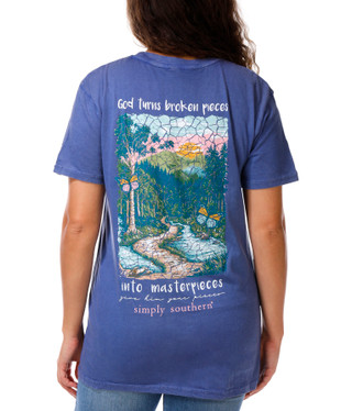 Thumbnail 1: SIMPLY SOUTHERN Junior's Short Sleeve Mountain Graphic Tee 