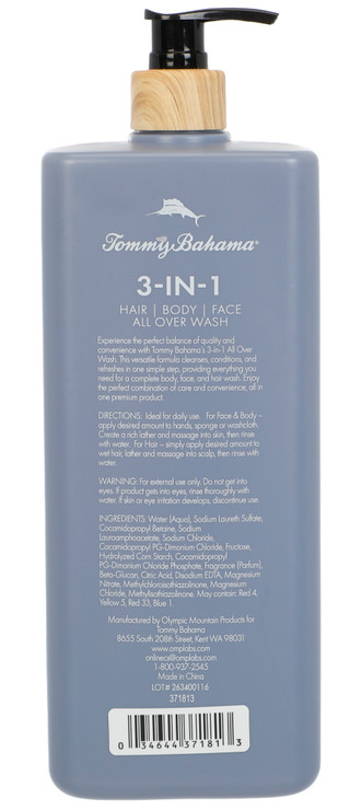 Thumbnail 2: TOMMY BAHAMA Ocean Breeze 3-in-1 Hair, Body & Face Wash - 33.8 fl oz 