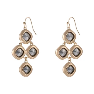Thumbnail 2: BADGLEY MISCHKA Four Stone Drop Earrings 