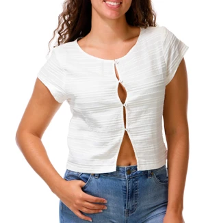 Thumbnail 1: BILLABONG Junior's Short Sleeve Woven Button Down Top 