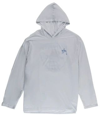 Thumbnail 1: Guy Harvey Men's Long Sleeve Hooded Performance Graphic Tee 