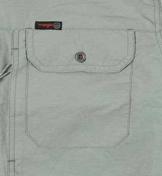Thumbnail 2: Wrangler Men's Long Sleeve Mixed Material Button Up Shirt 