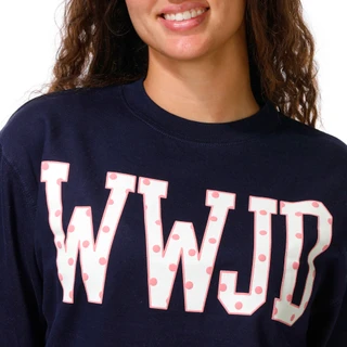 Thumbnail 3: Inspired Culture Junior's WWJD Crew Neck Sweatshirt 