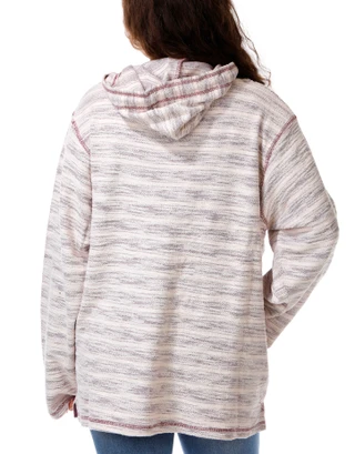 Thumbnail 2: U.S. Vintage Junior's Heather Striped Baha Pullover Hoodie 