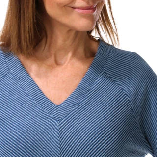 Thumbnail 3: BOBEAU Women's Long Sleeve Ribbed V-Neck Top 