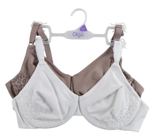 Thumbnail 1: Olga 2 Pk Women's Luxury Lift Underwire T-shirt Bras  