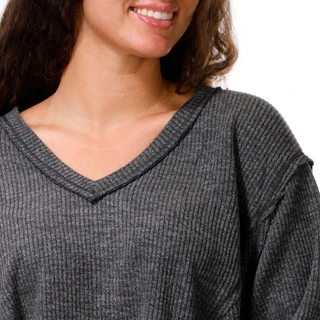 Thumbnail 2: BILLABONG Junior's Waffle Knit V Neck Top 