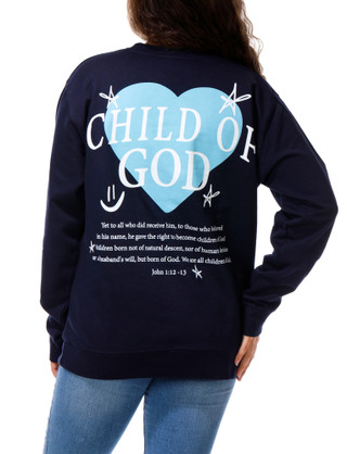 Thumbnail 1: Inspired Culture Junior's Child of God Crew Neck Sweatshirt 