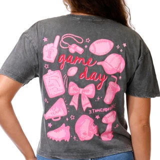 Thumbnail 3: Vintage threadz Junior's Short Sleeve Game Day Graphic Tee 