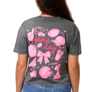 Thumbnail 1: Vintage threadz Junior's Short Sleeve Game Day Graphic Tee 