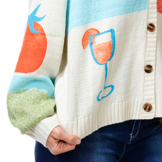 Thumbnail 3: Taelynn Women's Coastal Button Up Sweater  