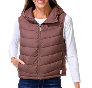 Thumbnail 4: BEARPAW Women's Full Zip Hooded Puff Vest 