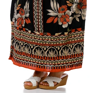 Thumbnail 2: Angie Juniors' Tropical Maxi Skirt 