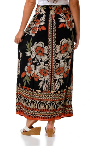 Thumbnail 3: Angie Juniors' Tropical Maxi Skirt 