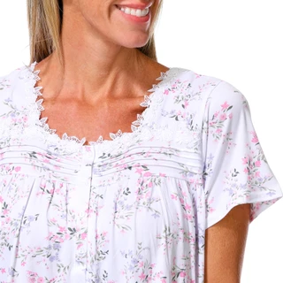 Thumbnail 3: Laura Ashley Women's Short Sleeve Floral Print Sleep Gown  
