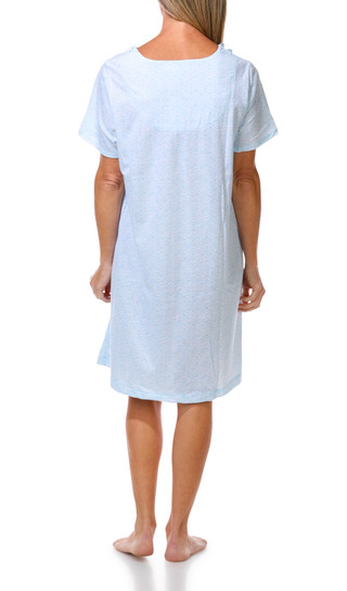 Thumbnail 2: Carole Hochman Women's Short Sleeve Coastal Print Sleep Gown  