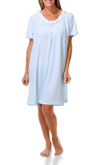 Thumbnail 1: Carole Hochman Women's Short Sleeve Coastal Print Sleep Gown  