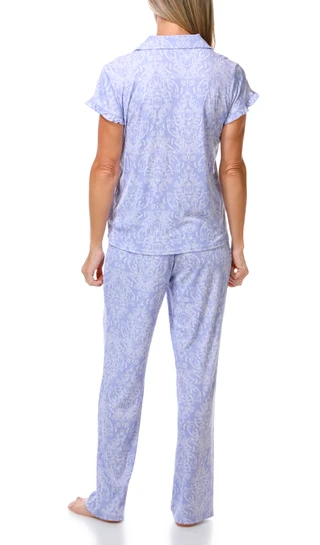 Thumbnail 4: Laura Ashley Women's Short Sleeve Pumpkin & Cat Harvest Print Sleep Set  
