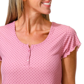 Thumbnail 2: Laura Ashley Women's Short Sleeve Rose Dot Night Shirt  
