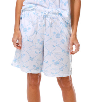 Thumbnail 6: Carole Hochman 2 Pc Women's Sleeveless Coastal Bermuda Short Sleep Set 
