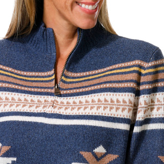 Thumbnail 3: FRYE Women's Southwestern Print Quarter Zip Sweater Pullover 