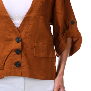Thumbnail 3: Current/Elliott Women's 3/4 Sleeve Button Front Jacket 