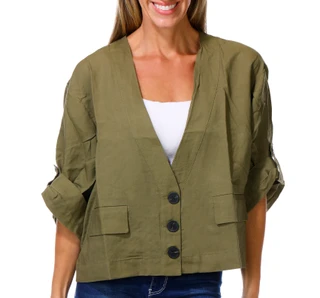 Thumbnail 1: Current Elliot Women's 3/4 Sleeve Jacket Top 