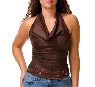 Thumbnail 1: Derek Heart Juniors Cowl Neckline Western Top 